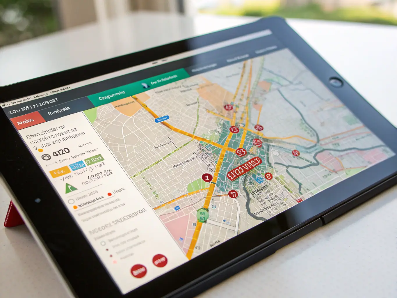 A screenshot of the RoadAid Worker Dash displaying real-time availability of workers on a map, highlighting their current locations and status (available, busy, or offline). The interface is clean and intuitive, with clear indicators for each worker.