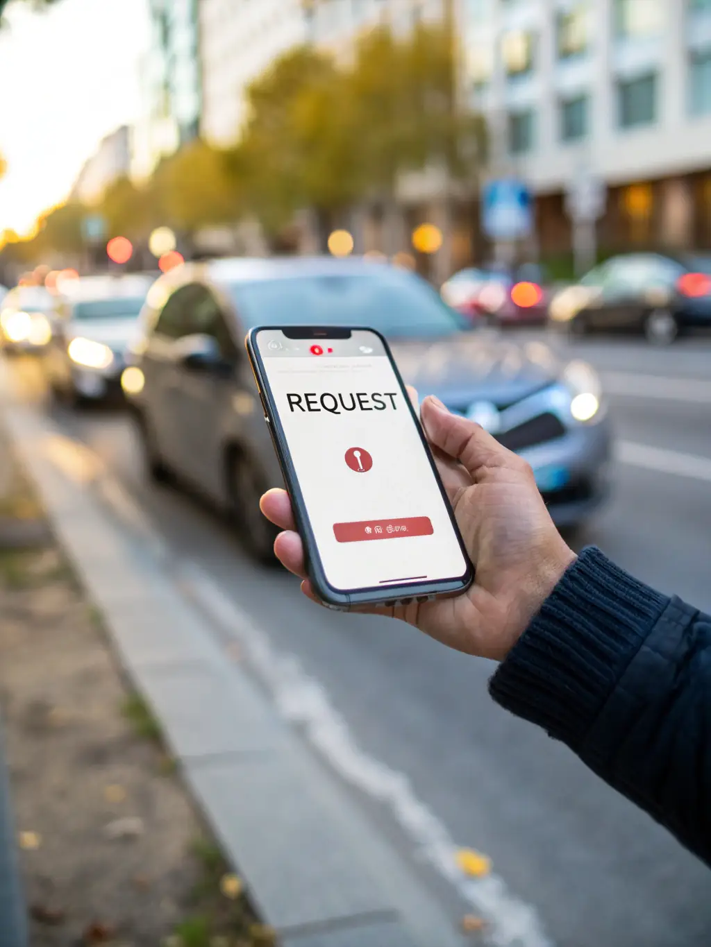 A screenshot of the RoadAid customer mobile app interface, displaying a map with nearby service providers and estimated arrival times, highlighting ease of use and real-time updates.